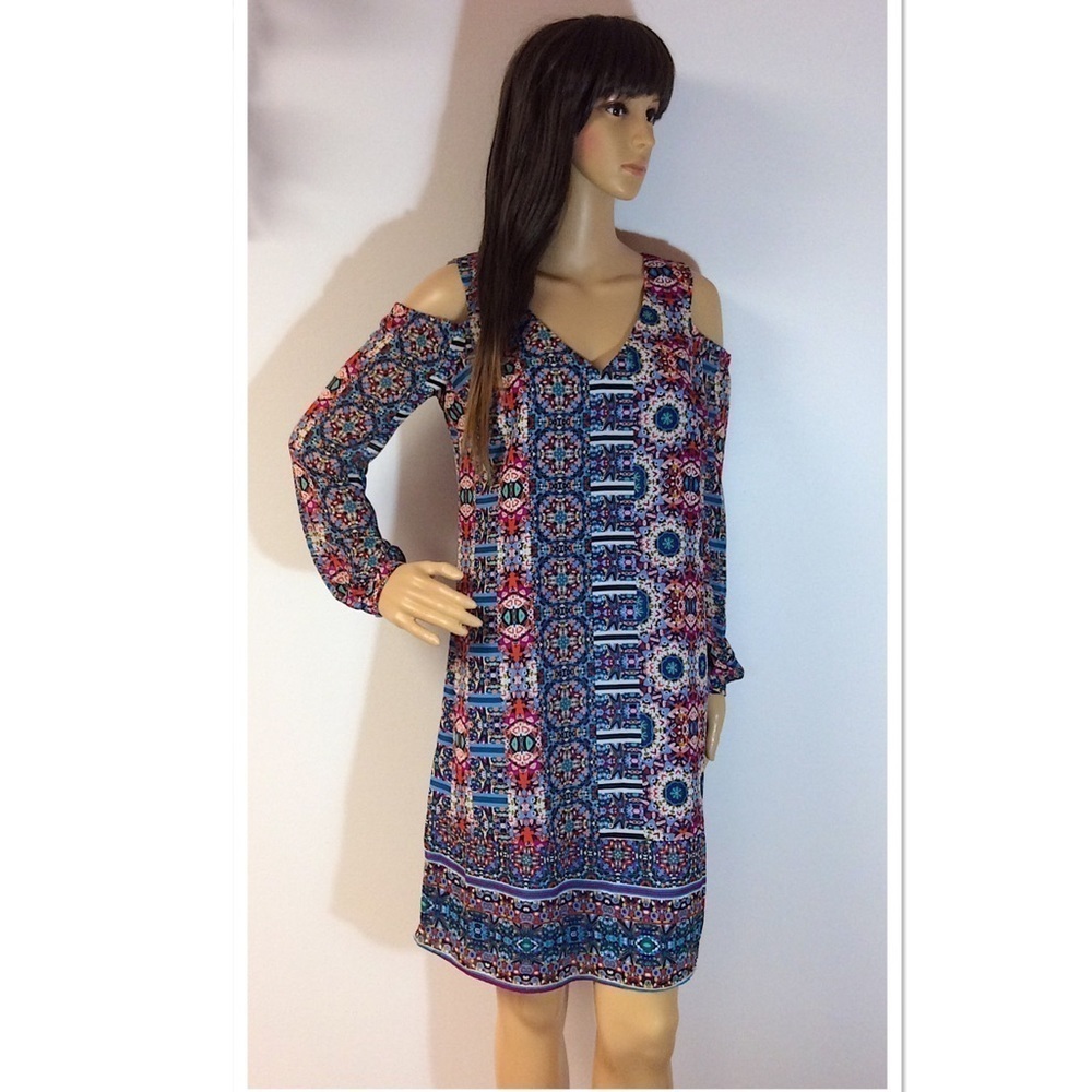 NICOLE BY NICOLE MILLER  COLD SHOULDER DRESS